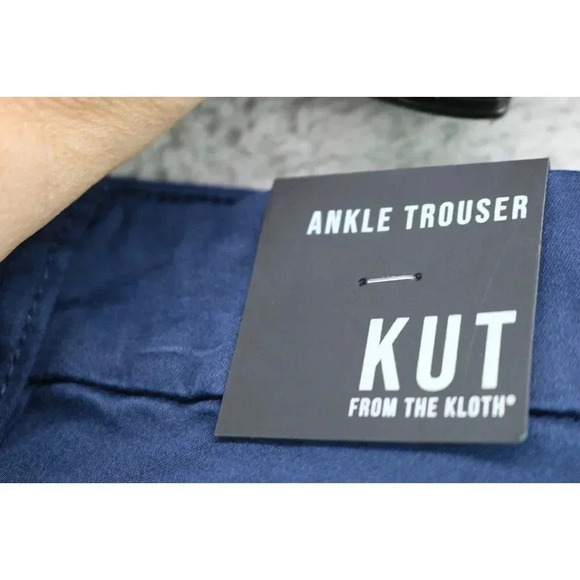 Kut From the Kloth Joanna Ankle Trouser-Slim Straight-Navy-24W-New w/Tags-Pocket - Picture 10 of 16